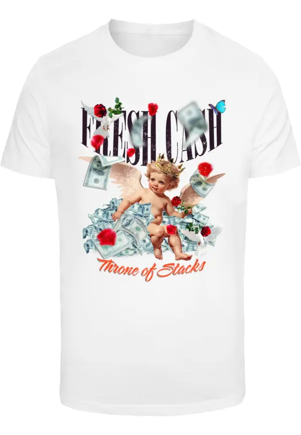 Mister Tee Mister Tee Majica 'Fresh Cash'  bež / siva / crna / bijela