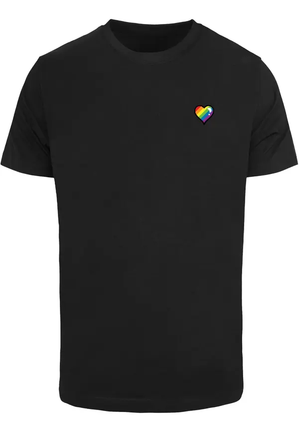 Mister Tee Mister Tee Majica 'Glossy Heart Pride'  plava / ljubičasta / koraljna / crna
