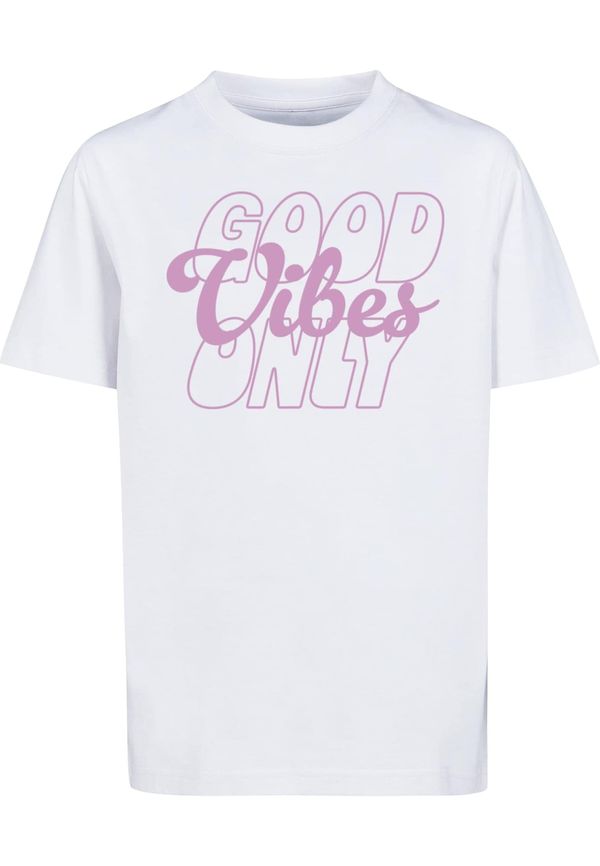 Mister Tee Mister Tee Majica 'Good Vibes Only'  ružičasto crvena / bijela