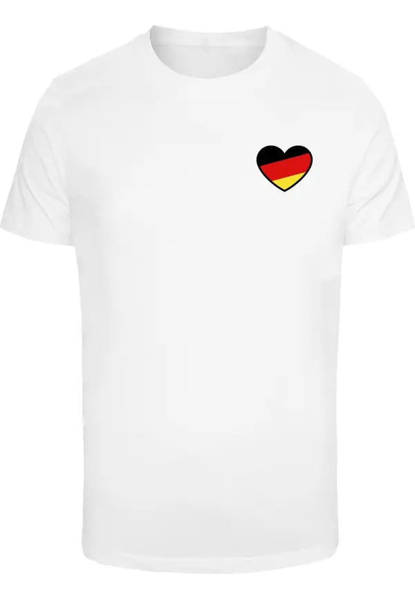 Mister Tee Mister Tee Majica 'Heart Flag'  žuta / crvena / crna / bijela