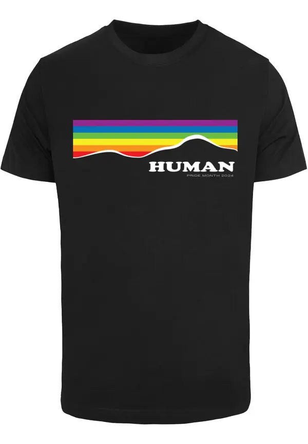 Mister Tee Mister Tee Majica 'Human Pride'  žuta / tamno ljubičasta / vatreno crvena / crna