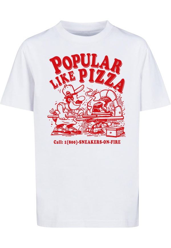 Mister Tee Mister Tee Majica 'Kids Like Pizza'  crvena / bijela