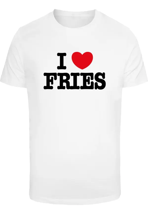 Mister Tee Mister Tee Majica 'Love Fries'  crvena / crna / bijela