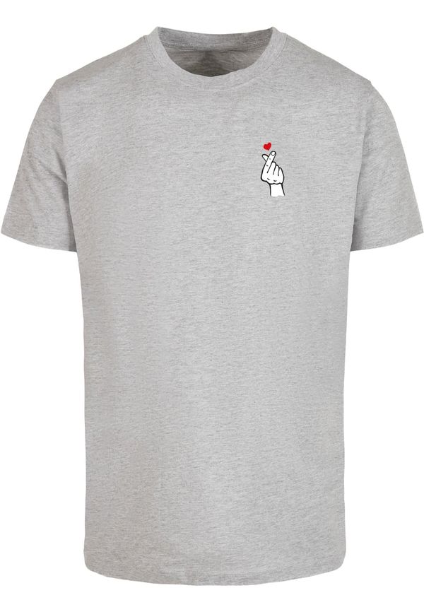Mister Tee Mister Tee Majica 'Love Sign 2.0'  siva melange / crvena / crna / bijela