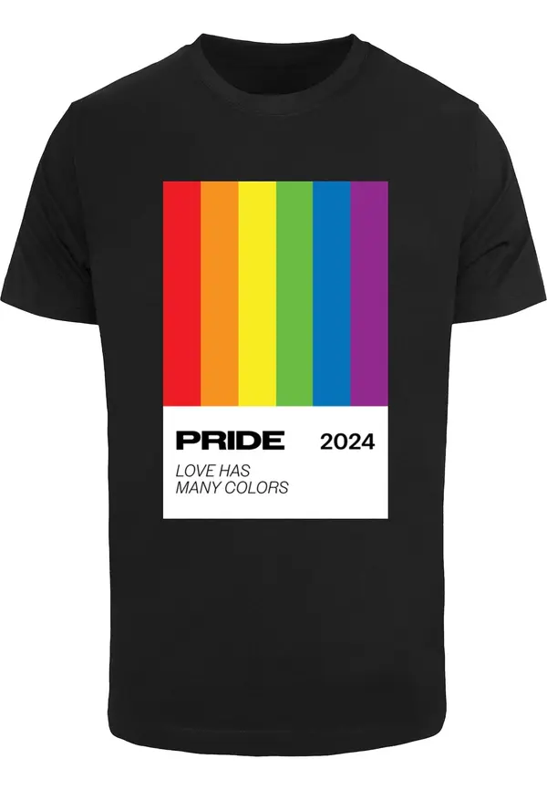 Mister Tee Mister Tee Majica 'Many Colors Pride'  plava / žuta / ljubičasta / vatreno crvena / crna