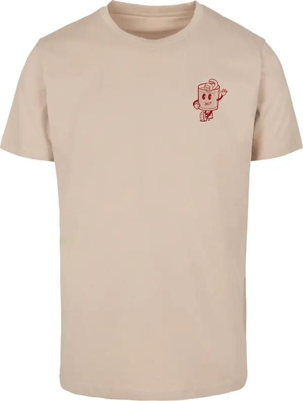 Mister Tee Mister Tee Majica 'Negroni Please'  pijesak / crvena melange