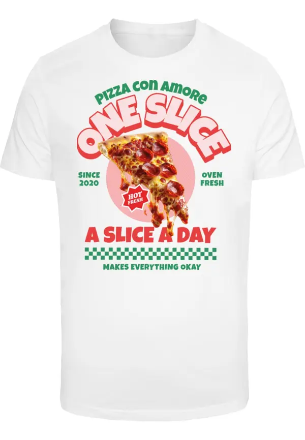 Mister Tee Mister Tee Majica 'Pizza Amore'  žuta / zelena / crvena / bijela