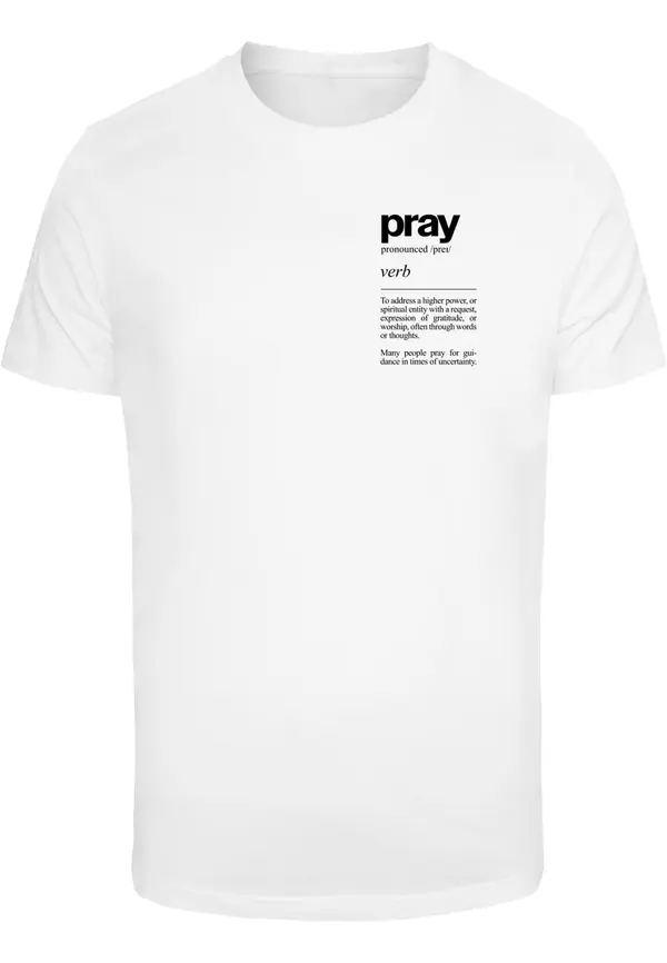 Mister Tee Mister Tee Majica 'Pray Definition'  crna / bijela