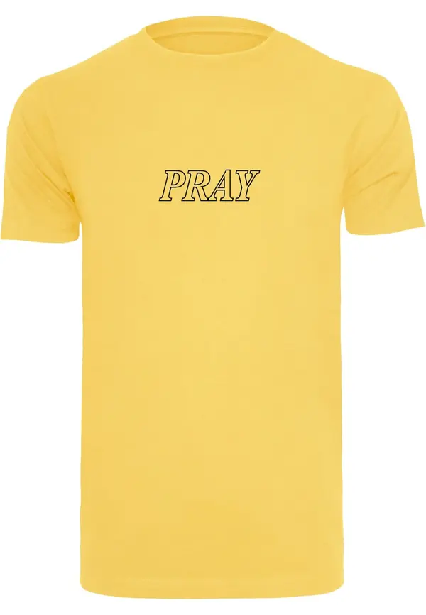 Mister Tee Mister Tee Majica 'Pray Hands'  žuta / crna