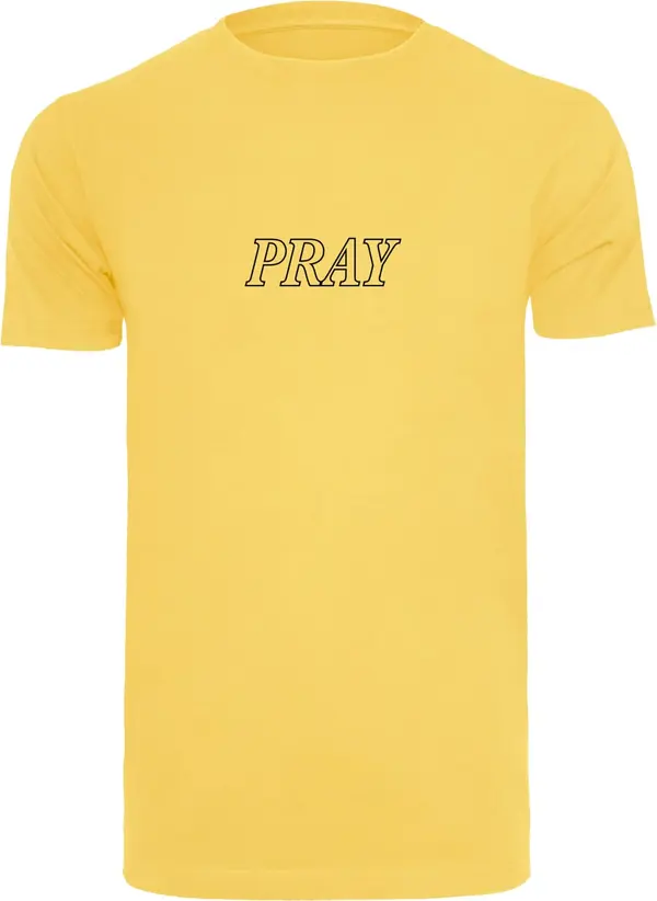 Mister Tee Mister Tee Majica 'Pray Hands'  žuta / crna