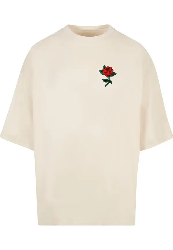 Mister Tee Mister Tee Majica 'Rose'  kraljevski zelena / svijetlo crvena / vuneno bijela