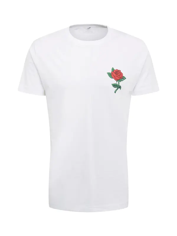 Mister Tee Mister Tee Majica 'Rose'  smaragdno zelena / svijetlocrvena / bijela