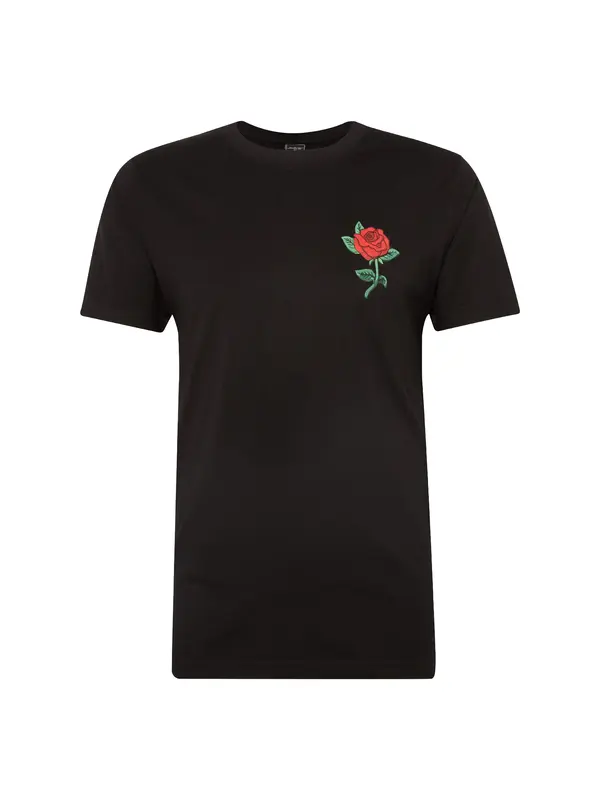 Mister Tee Mister Tee Majica 'Rose'  zelena / vatreno crvena / crna