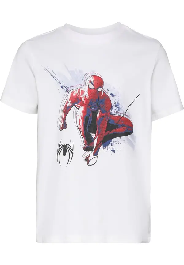 Mister Tee Mister Tee Majica 'Spiderman Hang out'  mornarsko plava / crvena / bijela