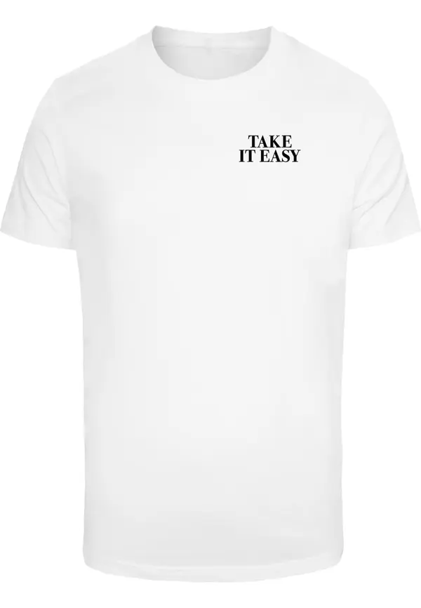 Mister Tee Mister Tee Majica 'Take It Easy Palm Paradise'  crna / bijela
