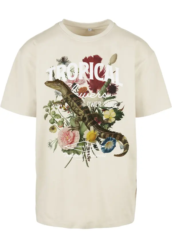 Mister Tee Mister Tee Majica 'Tropical'  zelena / roza / merlot / bijela