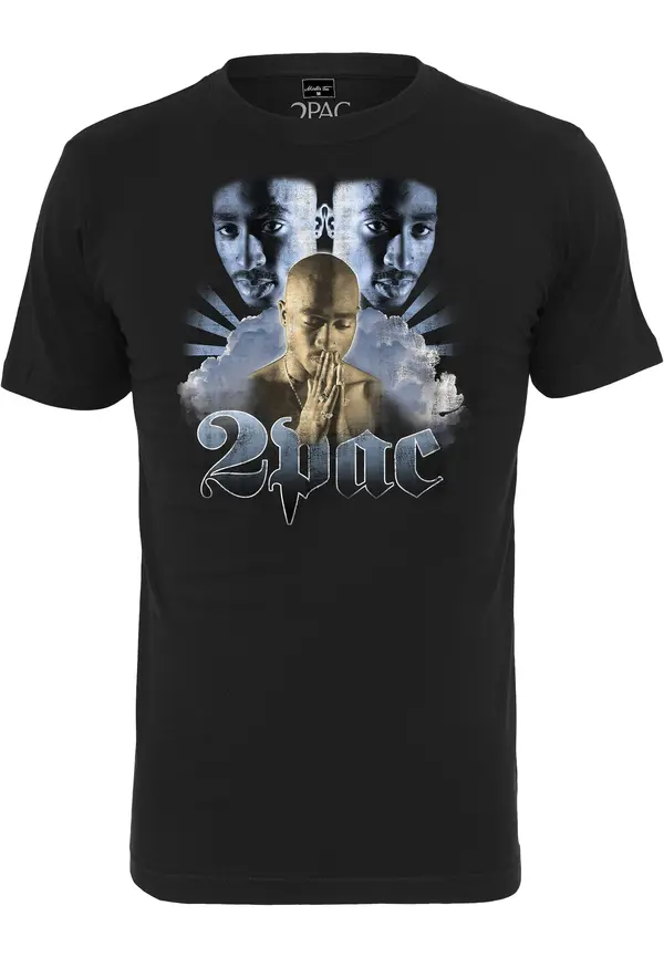 Mister Tee Mister Tee Majica 'Tupac Heaven'  miks boja / crna