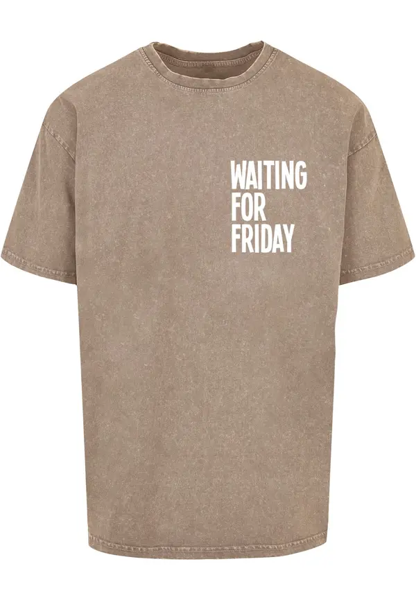 Mister Tee Mister Tee Majica 'Waiting For Friday'  bež / bijela