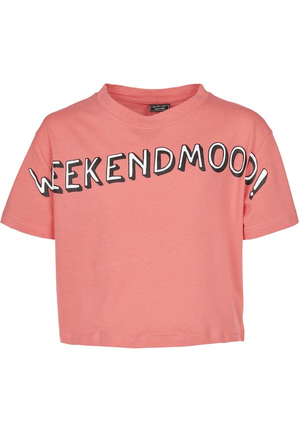 Mister Tee Mister Tee Majica 'Weekend Mood'  svijetloroza / crna / bijela