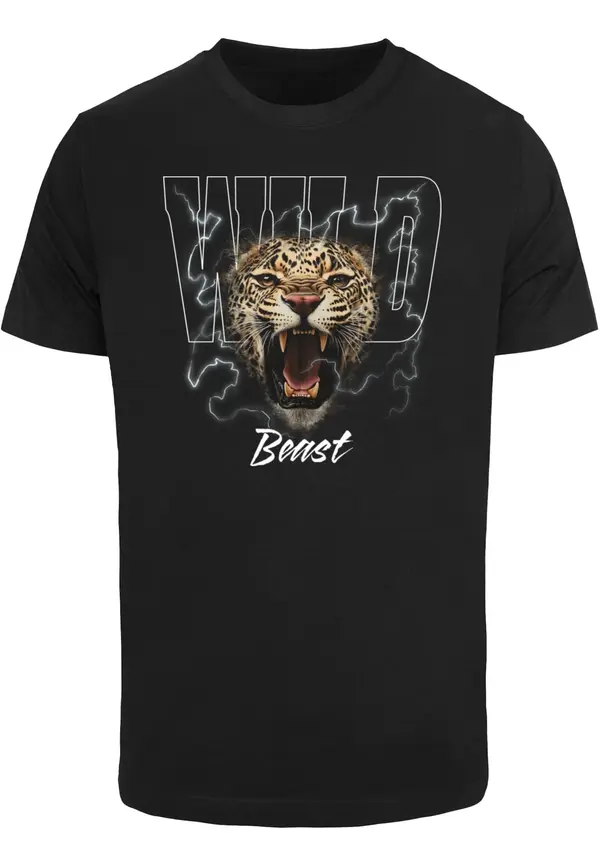 Mister Tee Mister Tee Majica 'Wild Beast'  smeđa / tamno crvena / crna / bijela