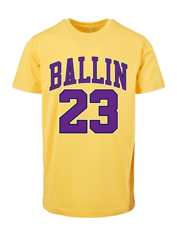 Mister Tee Mister Tee Majica  žuta / tamno ljubičasta / crna / bijela