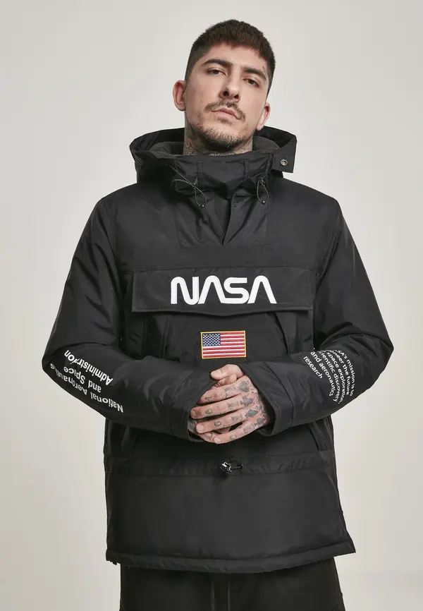 Mister Tee Mister Tee Prijelazna jakna 'Nasa'  crvena / crna / bijela