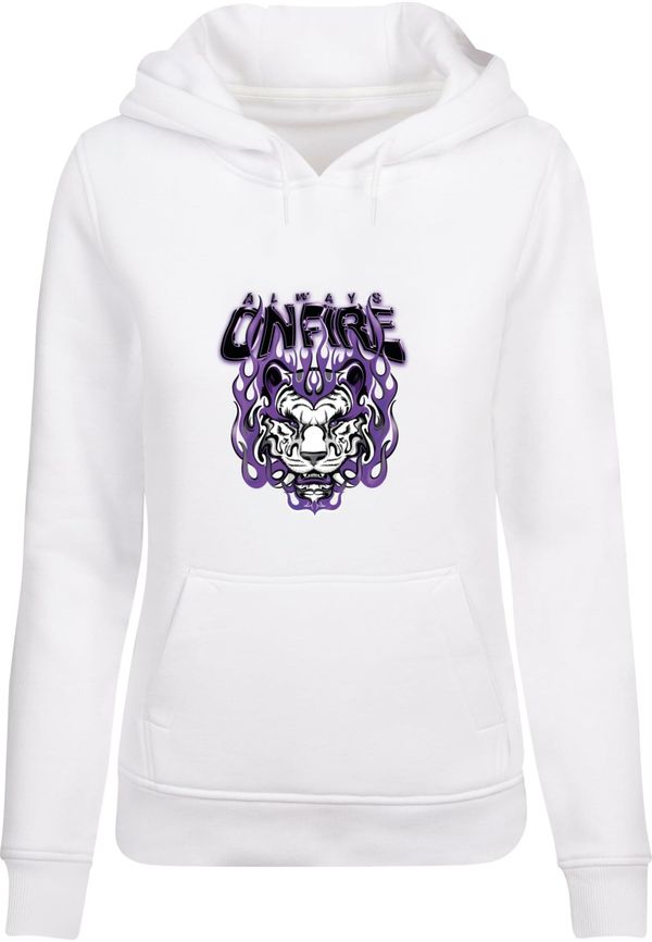 Mister Tee Mister Tee Sweater majica 'Always On Fire'  siva / tamno ljubičasta / crna / bijela