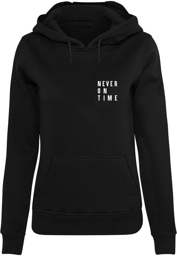 Mister Tee Mister Tee Sweater majica 'Never On Time'  crna / bijela