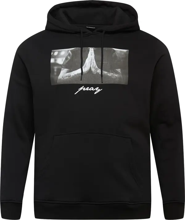 Mister Tee Mister Tee Sweater majica 'Pray'  siva / crna