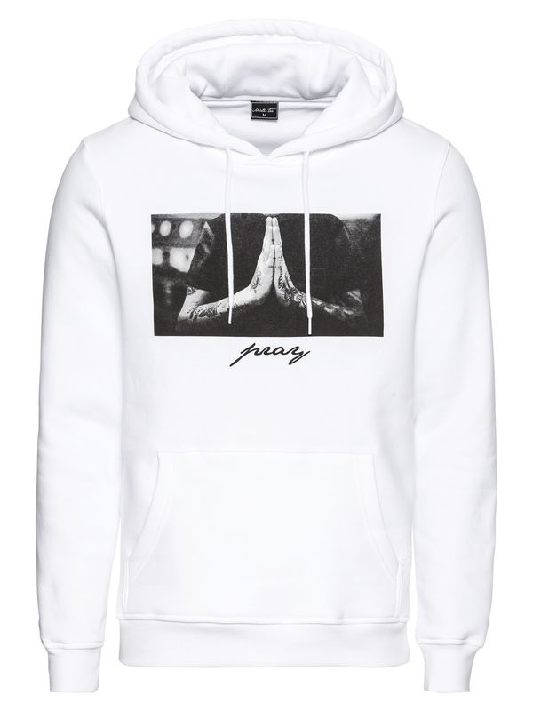 Mister Tee Mister Tee Sweater majica 'Pray'  siva / crna / bijela