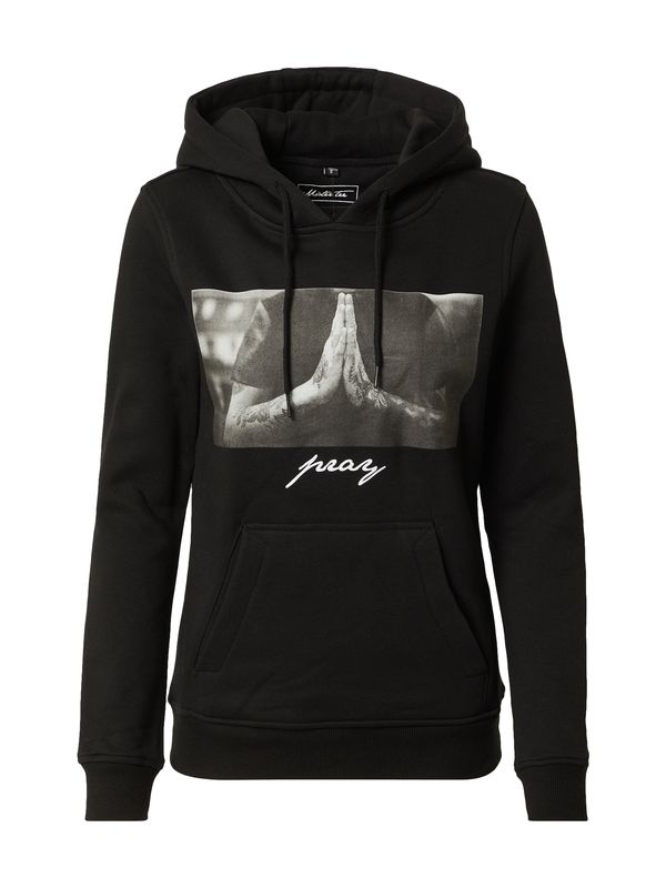Mister Tee Mister Tee Sweater majica 'Pray'  svijetlosiva / crna / bijela