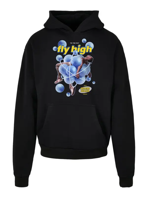 Mister Tee Mister Tee Sweater majica 'Psychadellic'  kraljevsko plava / žuta / crna / bijela