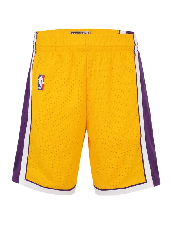 Mitchell & Ness Mitchell & Ness Hlače 'LOS ANGELES LAKERS'  zlatno žuta / tamno ljubičasta / bijela