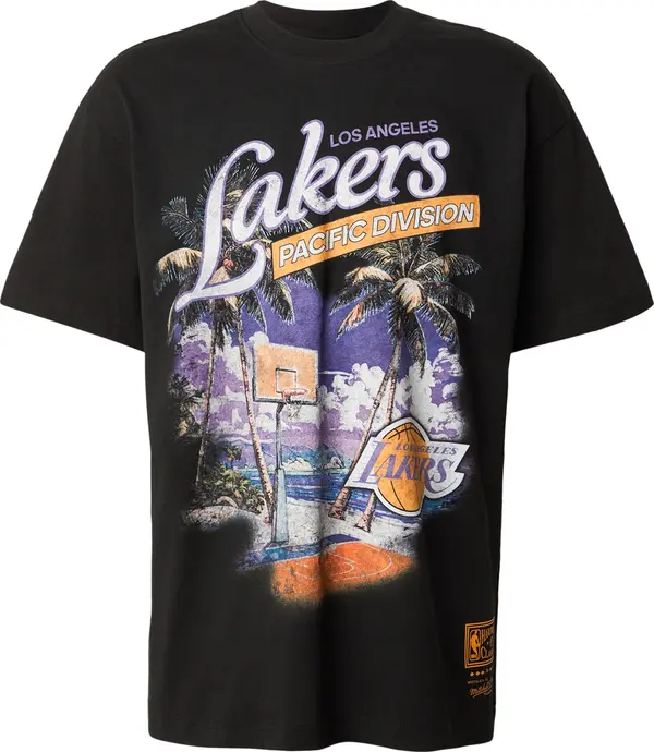 Mitchell & Ness Mitchell & Ness Majica 'NBA PARADISO LOS ANGELES LAKERS'  ljubičasta / narančasta / crna / prljavo bijela