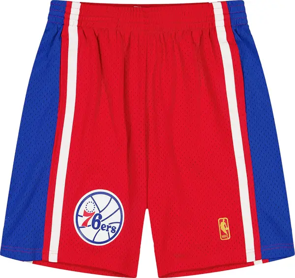 Mitchell & Ness Mitchell & Ness Sportske hlače 'NBA Philadelphia 76ers'  plava / crvena / bijela