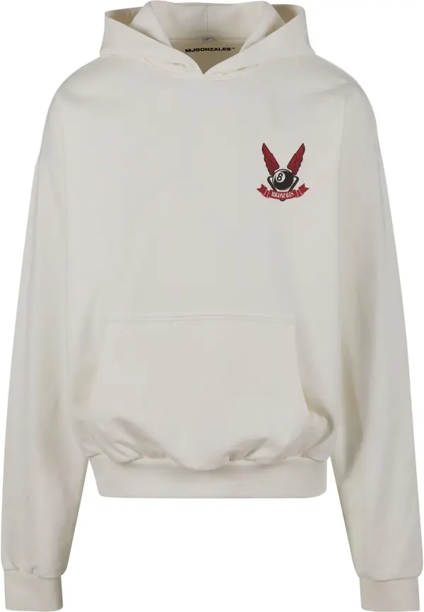 MJ Gonzales MJ Gonzales Sweater majica 'Black Ball Syndicate'  tamno crvena / crna / prljavo bijela