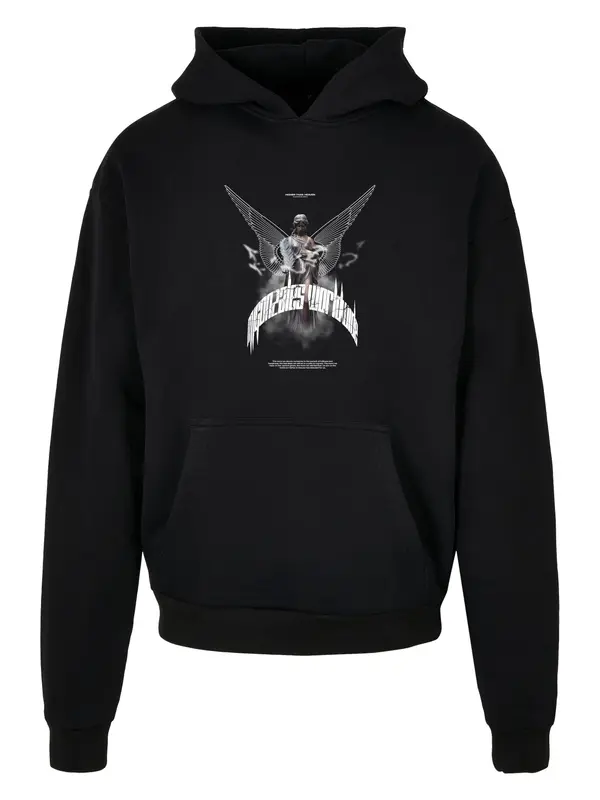 MJ Gonzales MJ Gonzales Sweater majica 'Higher Than Heaven'  siva / crna / bijela