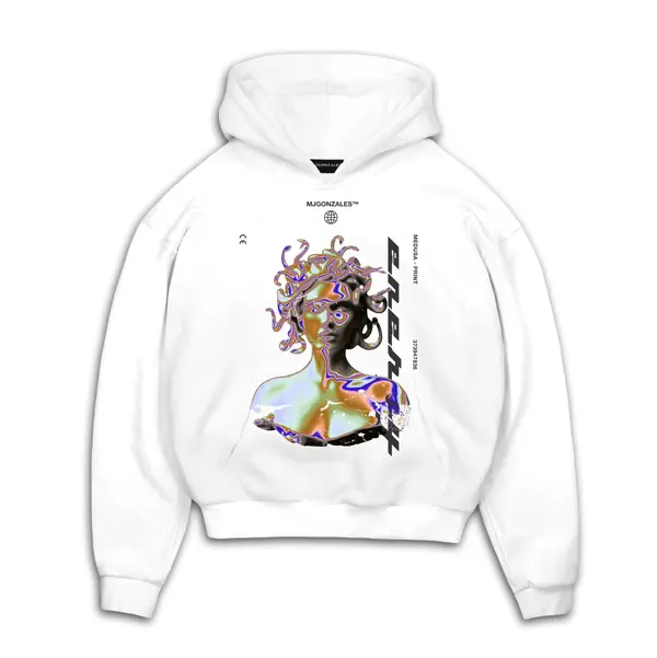 MJ Gonzales MJ Gonzales Sweater majica 'MEDUSA'  ljubičasta / narančasta / crna / bijela