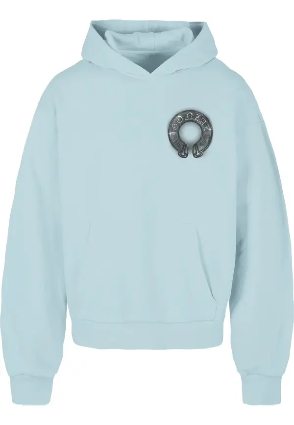 MJ Gonzales MJ Gonzales Sweater majica  nebesko plava / tamo siva / crvena / srebro