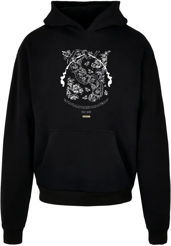 MJ Gonzales MJ Gonzales Sweater majica 'Paislay'  crna / bijela