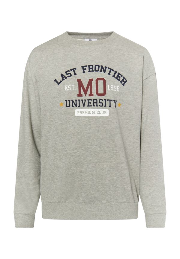 MO MO Sweater majica 'Icelos'  mornarsko plava / siva melange / boja vina / bijela