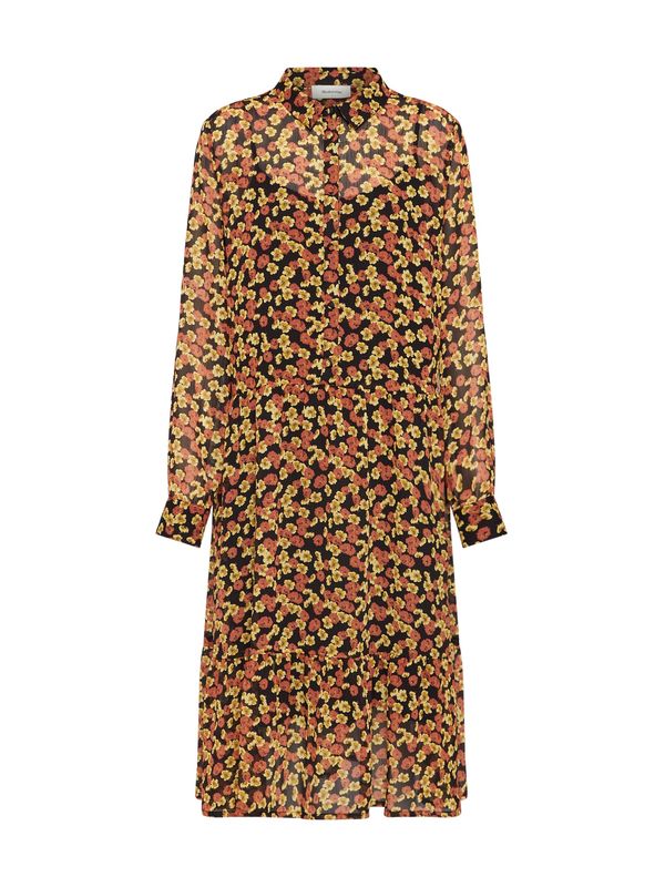 modström modström Košulja haljina 'Annabelle'  narančasto žuta / svijetložuta / ciglasto crvena / crna