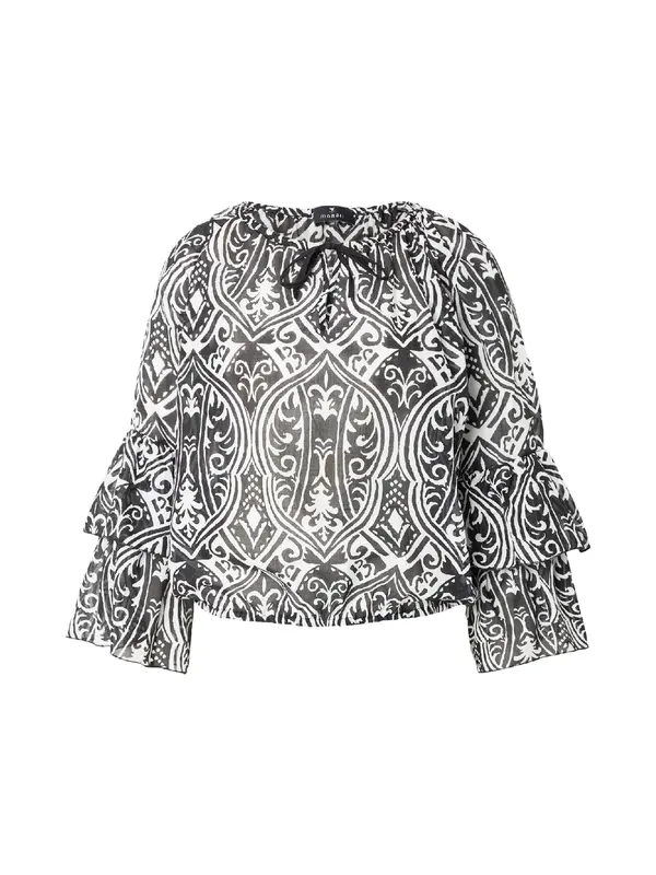monari monari Bluza  crna / bijela
