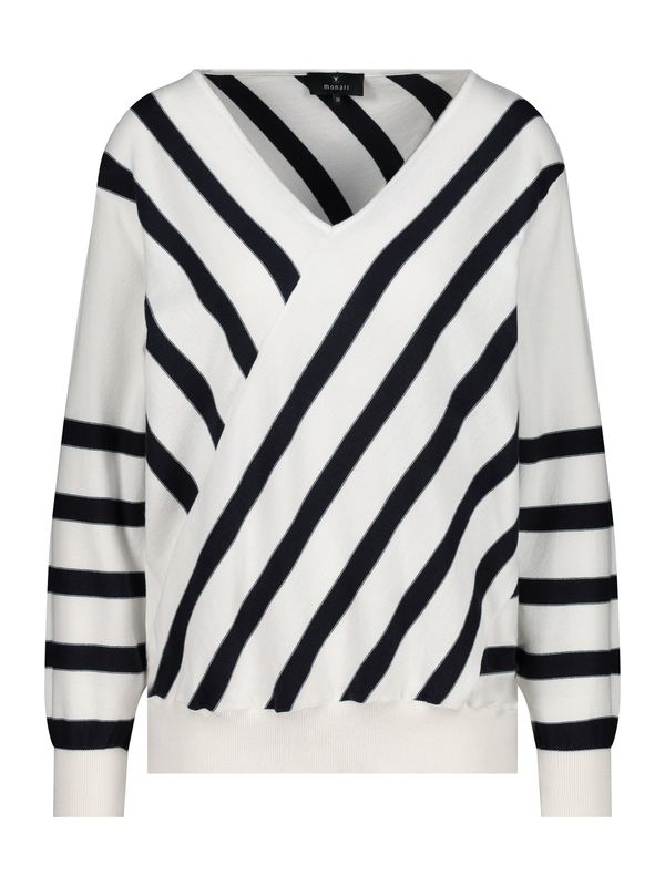 monari monari Pulover  noćno plava / bijela