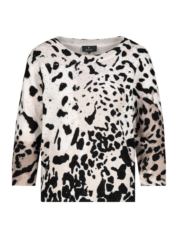 monari monari Pulover  svijetlobež / crna / bijela