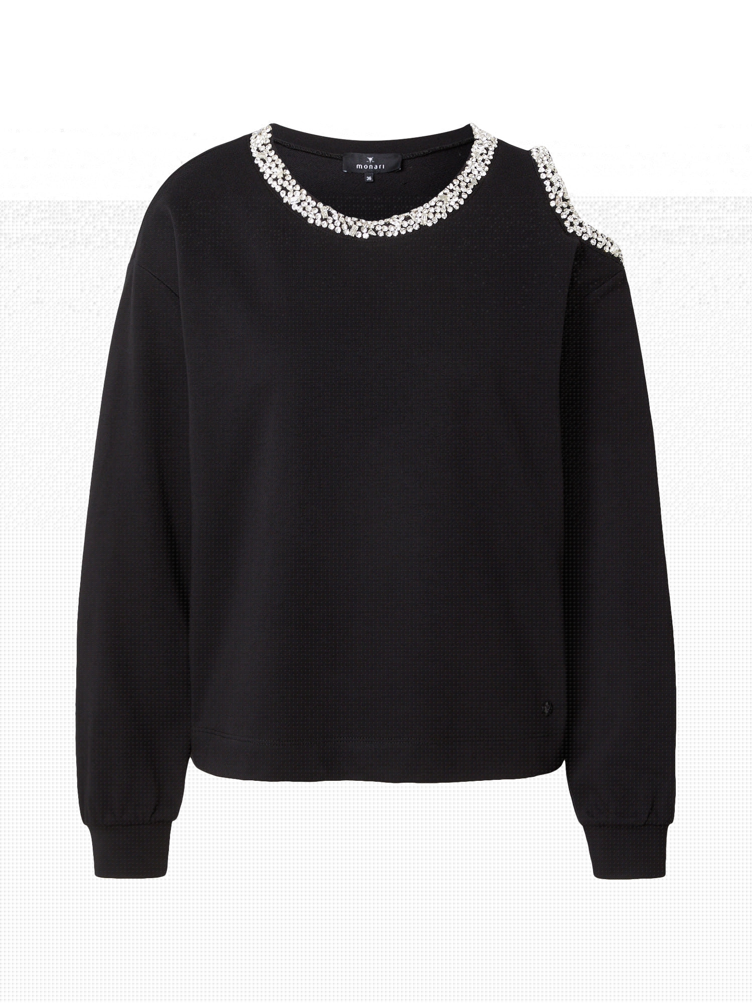 monari monari Sweater majica  crna / srebro