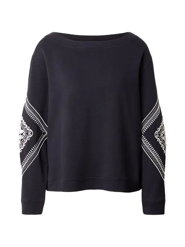 monari monari Sweater majica  morsko plava / svijetlosiva / bijela