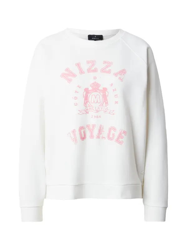 monari monari Sweater majica  roza / bijela