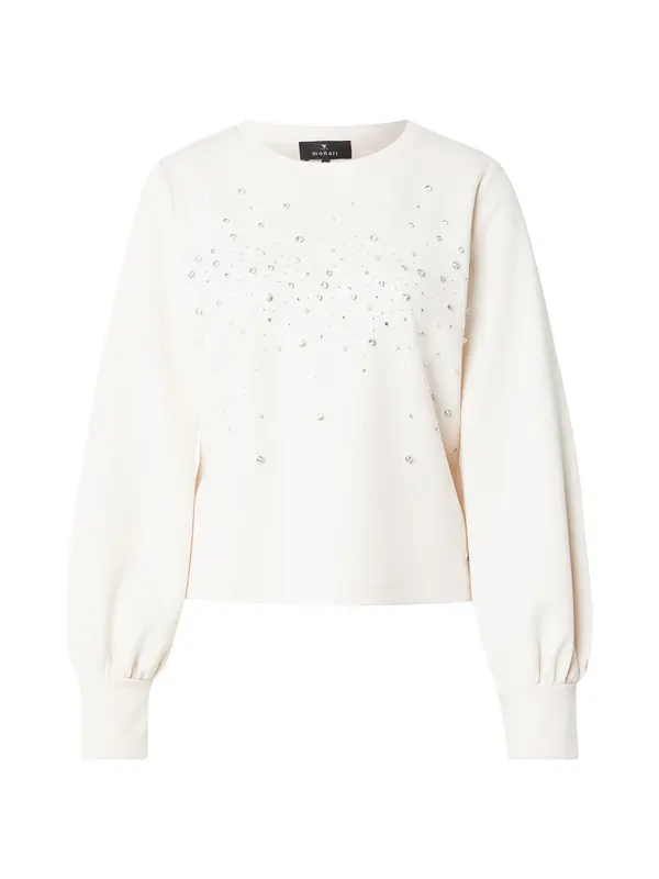 monari monari Sweater majica  šampanjac / srebro / prozirna