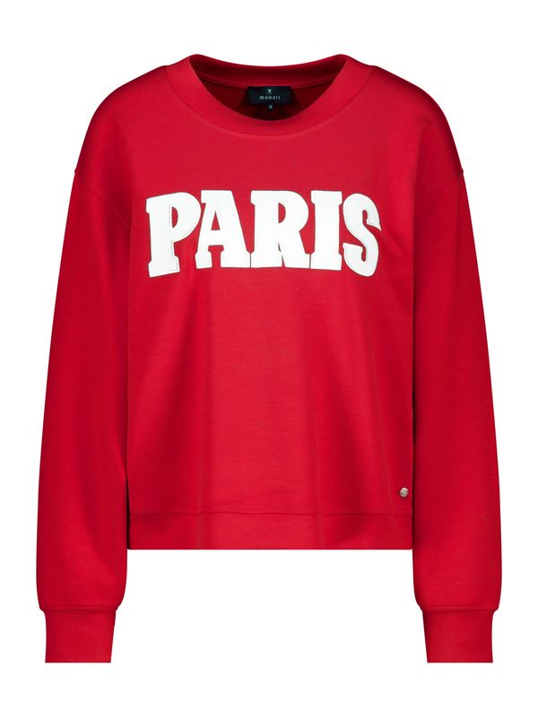 monari monari Sweater majica  svijetlo crvena / bijela